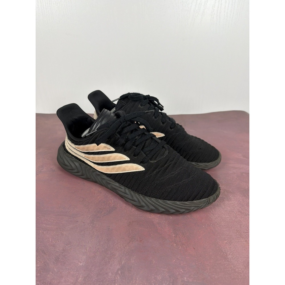 Adidas‎ Sobakov Men's Size 12 Black Chalk Coral Running Shoes Sneakers BB7674
